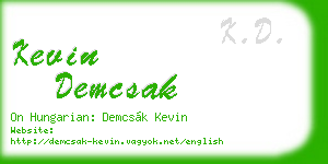 kevin demcsak business card